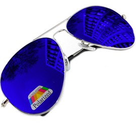 Mfaz Morefaz Ltd Men’s Women’s Purple Sunglasses Classic Glasses Polarised Mirrored Pilot Multicoloured