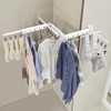 Hoimpro Clothes Drying Rack Retractable Wall Mounted, Tri-Fold Foldable Collapsible