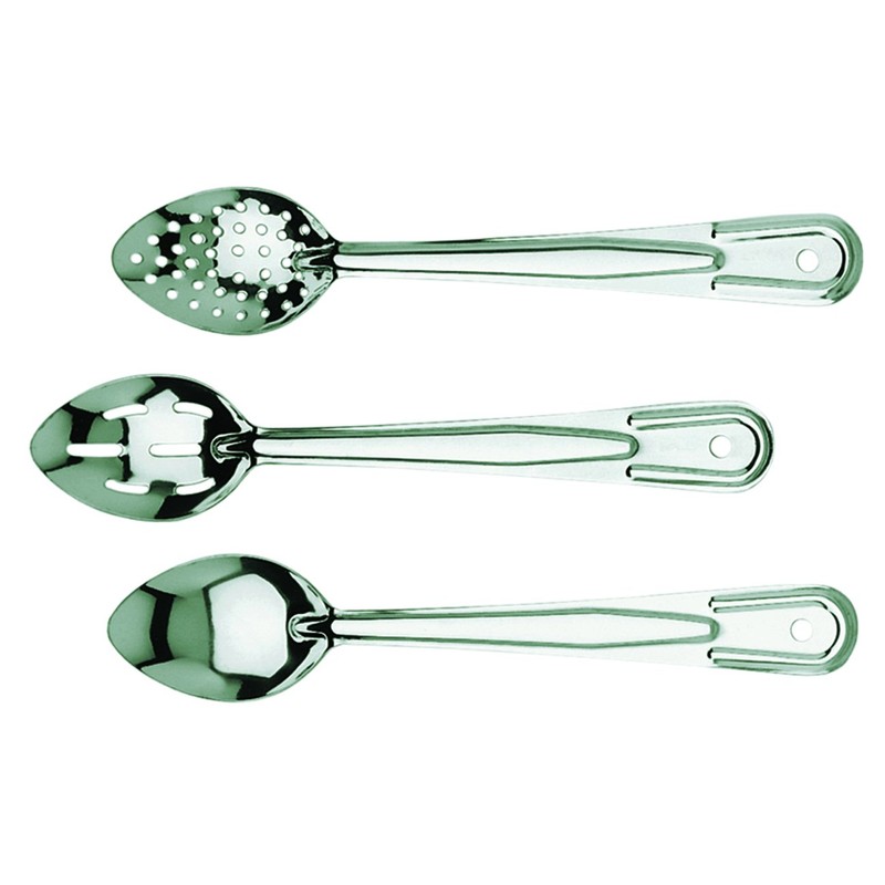 Update International BSLD-11 11-Inch Solid Basting Spoon, Silver