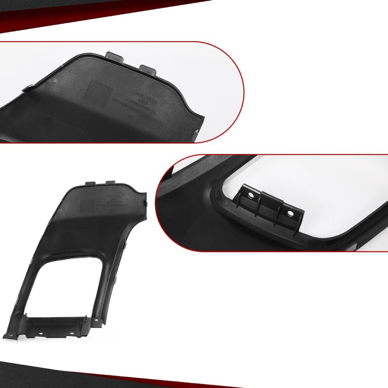 CROSSDESIGN Rear Bumper Tow Eye Cover Trim Exhaust Tip Compatible