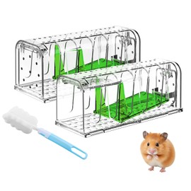 Elezenioc Live Trap for Mouse, Mouse Trap, Set of 2, Animal-Friendly Hygienic Mouse Trap, Professional Box Trap, Live Traps, Mice, No Contact with Mice, with Air Holes, Easy to Use