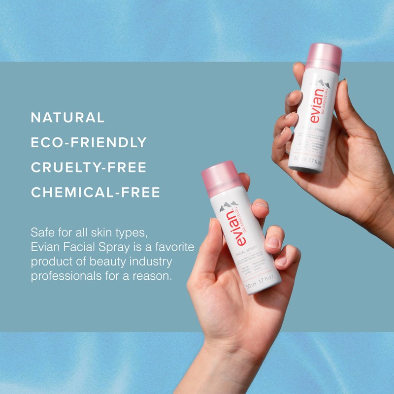 EVIAN FACIAL SPRAY Natural Mineral Water Facial Spray Trio, Travel