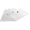 Pack of 12 Clear A5 Press Stud Plastic Document Wallets