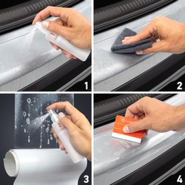 Luxshield Car Bumper Protector Set for 2 Series Active Tourer 2 U06 I 2021-2024 - Rear Bumper guards for cars, anti scratch, Paint Protection For Sill - Transparent