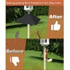 Khordin Metal Squirrel Baffle for 4x4 Post, Outside Wooden Pole
