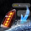 PGTOPONE Upgrade LED Rear Bumper Reflectors Light Fog Brake Tail
