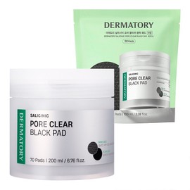 Dermatory Salicinic Pore Clear Black Pads (70 pads + 30 refills), FREE / 더마토리 살리시닉 포어 클리어 블랙 패드 본품 70매+리필 30매, FREE