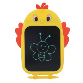 8.5in Children Drawing Board Chicken Shaped LCD Painting Writing Tablet for Boys and Girls Yellow