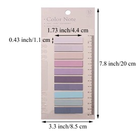 Ogetok 1600 Pcs Sticky Tabs, Morandi Sticky Notes Page Markers Book Tabs Index Tabs Memo Stickers, 80 Colors Writable & Repositionable Post it Tabs for Annotating Books, Folders, Monitors