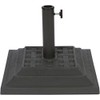 Trademark Innovations Decorative Resin Square Umbrella Base (Gray)