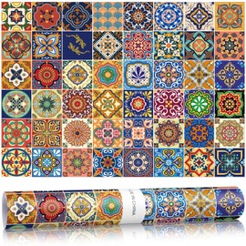 Gersoniel 10 Sheets Mexican Talavera Tiles Drawer Liners for Dresser 19.5 x 14 Inches Mexican Talavera Scented Drawer Liners Non Adhesive Scented Paper for Fragrant Home Shelf Closet (Linen)