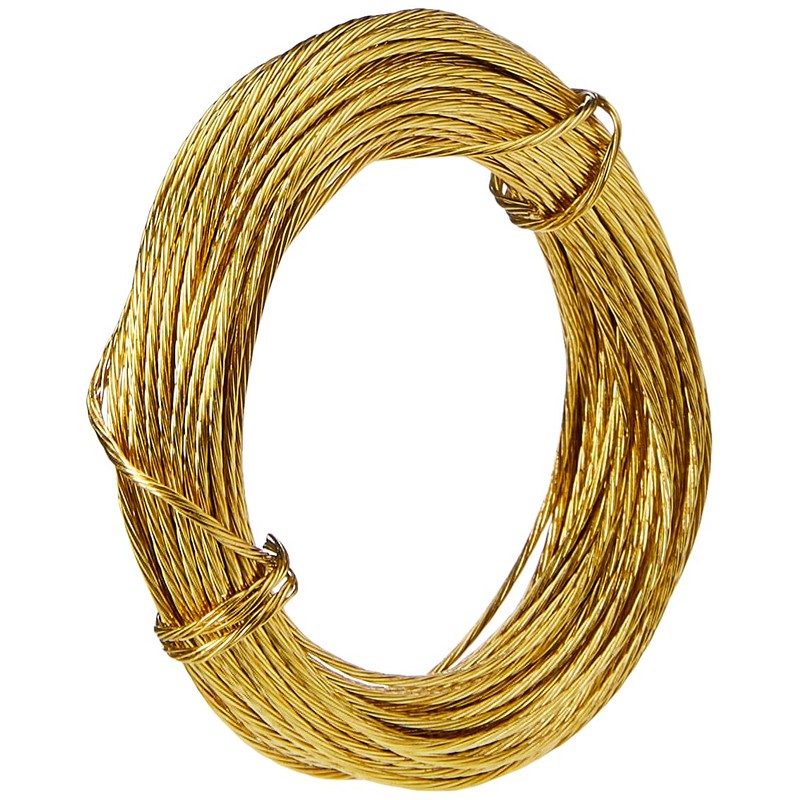 Merriway BH02242 Brass Number 1 Picture Wire, 6 Metres (19.5