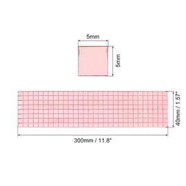 uxcell 2360Pcs Self-Adhesive Disco Tiles Sticker 5 x 5mm Mini Mosaic Mirror Tiles Square Glass Tiles for DIY Disco Ball Craft Decorations Making, Rose Gold