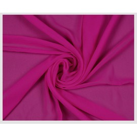 VDS Chiffon Fabric, 10 Yards Continuous Long, 44” Wide, Soft Sheer Arch Cloth for Wedding Fall Thanksgiving Christmas DIY Crafts Home Xmas Party Decorations (Magenta)