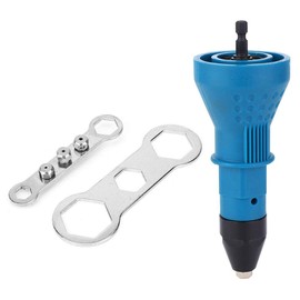 Rivet Gun for Cordless Drill Riveter Electric Rivet Nut Gun Electric Rivet Nut Gun Adapter Adaptor Riveting Insert Nut Power Drill Tool Kit(Blue)