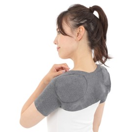 Rela Kino Shoulder Warming Supporter, For Heat Retention, Double Layer Construction, Shoulder Supporter, Shoulder Warmer, Gray, L