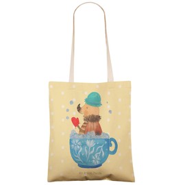 Mr. & Mrs. Panda Shopping Bag Moth Bubble Bath Gift Cotton Tote Bag Fabric Bag Animals Bag Animal Motifs Funny, yellow