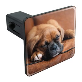 GRAPHICS & MORE Boxer Puppy Dog Sleeping in Leather Chair Tow Trailer Hitch Cover Plug Insert