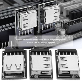 Create idea 3pcs 9 Pin Front Panel Header USB 9 Pin to Type A Adapter USB 2.0 Upward Left Right Comaptible with Mac Compatible with WINXP/7/8/10/11 System