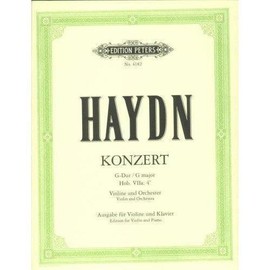 Haydn Franz Joseph Concerto No2 in G Major Hob VIIa:4 Violin and Piano by Ferdinand Kuchler Peters