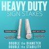 30" Heavy Duty Yard Stakes, 5 Pack, .25 Diameter Metal