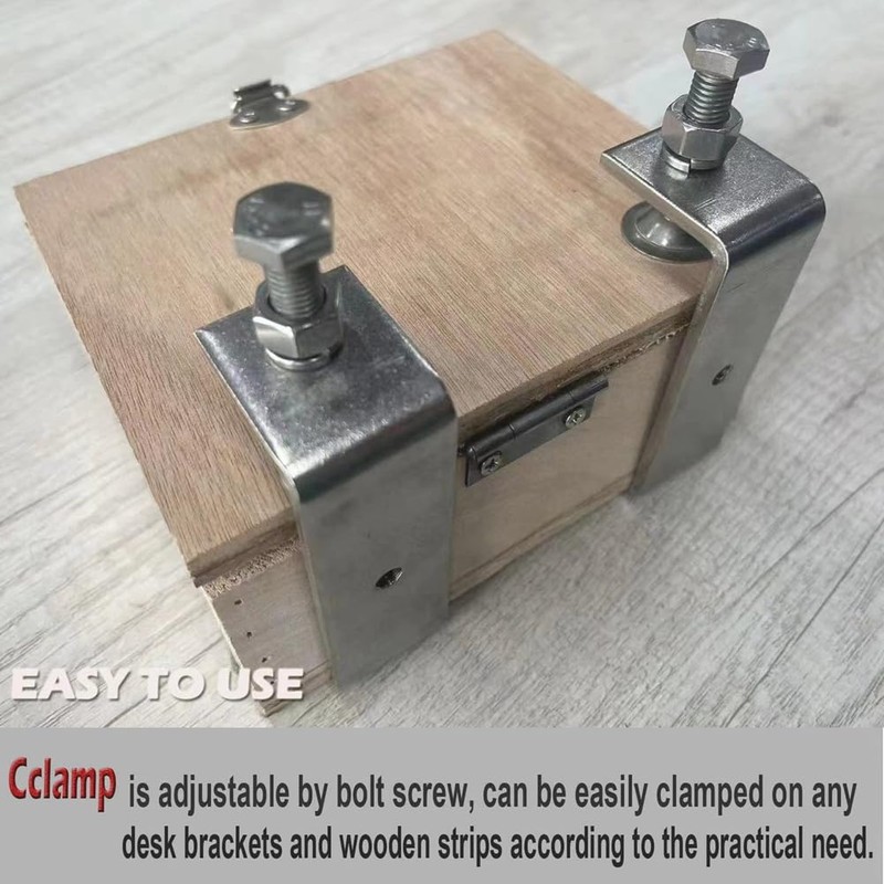 Nudiuhis Metal C Clamp Woodworking C Clamp with Wide Jaw