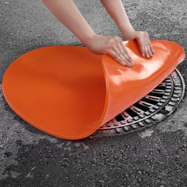 Briwooody 30 Inch Drain Cover Outdoor Storm Drain Seal Protection, Round