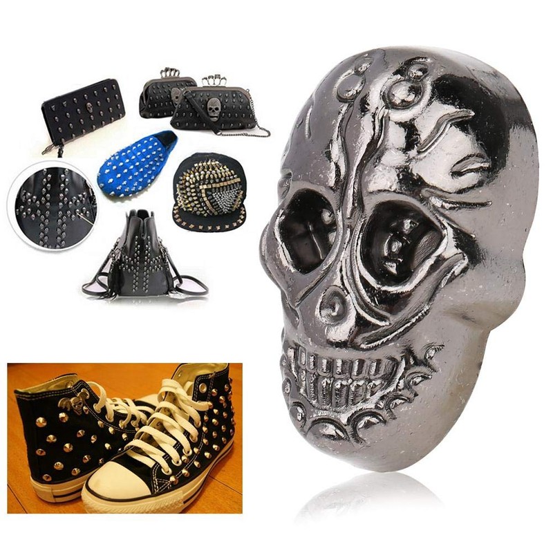 HEEPDD 20 Pieces Skeleton Ghost Rivet, Skull Crossbone 3D Ghost