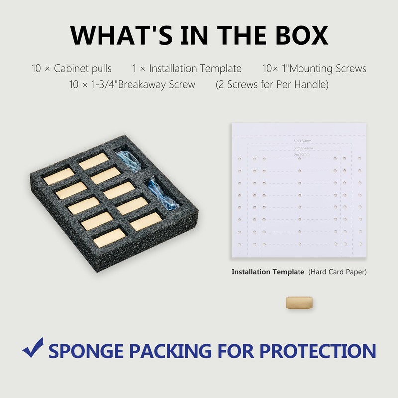 GOFFIDECO 10 Pack Kitchen Cabinet Knobs Dresser Knobs Drawer Knobs,