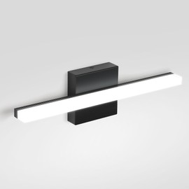 Combuh Bathroom Light Fixtures Modern Vanity Lights Wall Mounted Lighting Bar Vanity Light Cool White (9W-16in-6000K-Black)