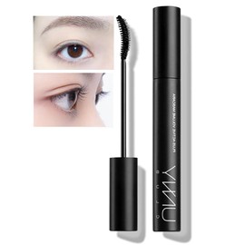 Lynlyulinger Mascara, Makeup Base for Eyelashes, Waterproof Formula, Mini Mascara, Lightweight, Fade-Resistant, Dense Volume, Damage-Resistant, Curl, Long, Long Lasting, Water Drop (01 Curl Type)