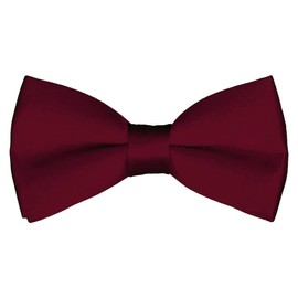 Mens Classic Pre-Tied Satin Formal Tuxedo Bowtie Adjustable Length Large Variety Colors Available, by Platinum Hanger (Burgundy)