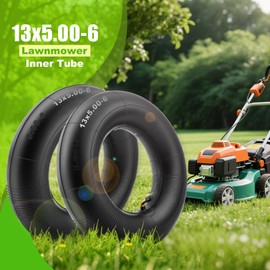 Amitor 13x5.00-6 Inner Tubes with Bent Valve Stem, Heavy Duty 5.00-6 Replacement Tire Tubes Universal Fit for Razor Dirt Quad, ATVs, Yard Tractor, Snow Blower (2-Pack)