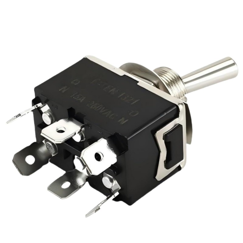 MTDELE 2Pcs DPDT Toggle Switch 12V 6 Pin 3 Position
