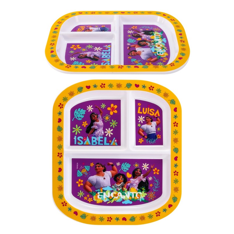 Zawadi Global Encanto 3 Section Reusable Childrens Kids Toddlers Divided