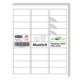 1" X 2-5/8" Address Labels 6000 Labels Sticker Paper for Laser/Ink Jet Printer,30 UP Mailing Labels White Blank Shipping Labels,30 Labels per Sheet (200 Sheets)