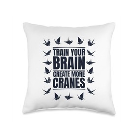 Best Easy Origami Crane Paper Gifts For Beginners Train Your Brain Create More Cranes Folding Owl Origami Throw Pillow, 16x16, Multicolor