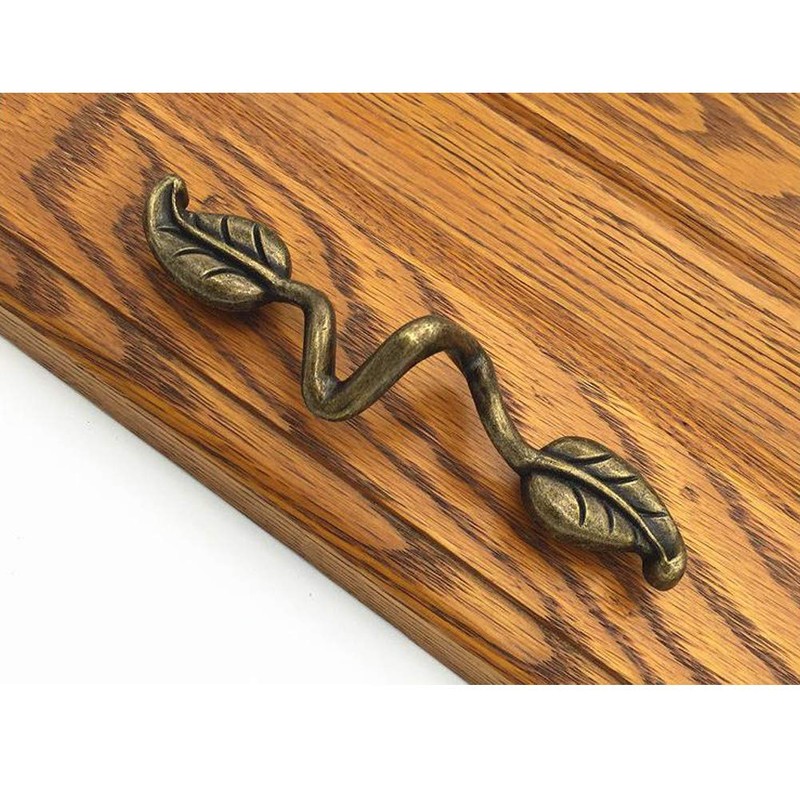 Vintage Style Leafy Drawer Pull Dresser Handles Leaf Dresser Pulls
