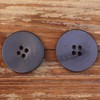 20/25mm Blackened Horn Buttons - Crescent Moon Buttons for Suede