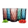 Sendez 6 Colourful Drinking Glasses, 350 ml, Glass, Highball, Glass,