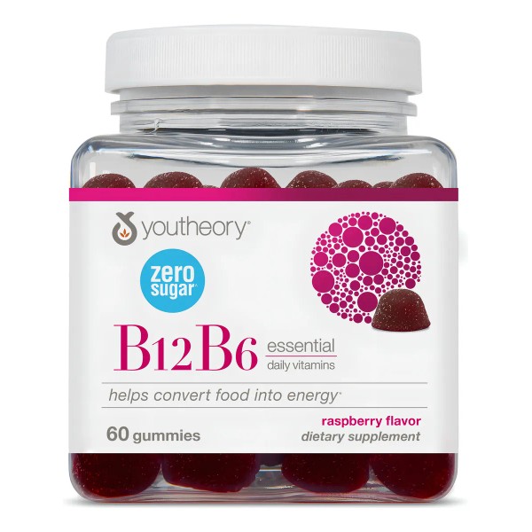 ⚡️🧠 Youtheory B12 y B6 Vitamina Vegana | 60 Gomitas