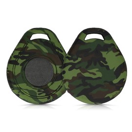 kwmobile Case Compatible with Harley Davidson Motorcycle Key - Scooter Key Protective Cover Camouflage Black Light Green Dark Green