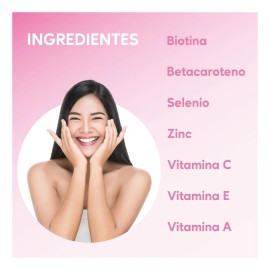 Súluu Beau Gomitas Vitaminadas, Cabello, Previene Caída del Pelo, 60 Gomitas, Sabor Fresa, Biotina, Vitamina A, Betacaroteno, Vitamina C y E, Selenio y Zinc.