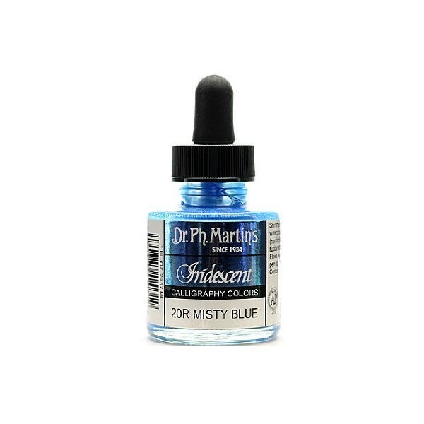 Dr. Ph. Martin's Iridescent Calligraphy Color, 1.0 oz, Misty Blue (20R)