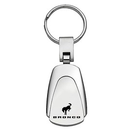 Au-TOMOTIVE GOLD Teardrop Key Chain for Ford Bronco 2020 (Silver)