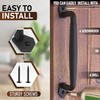 VivaLight 2-Pack 10 Inch Round Rustic Sliding Barn Door Handle