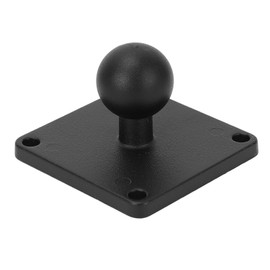 Aluminium Alloy Ball Mount Base, CNC Machined AMPS Adapter Plate 1 Inch with Rubber Ball, Easy to Install, for Boats, Kayaks, Off Road Vehicles