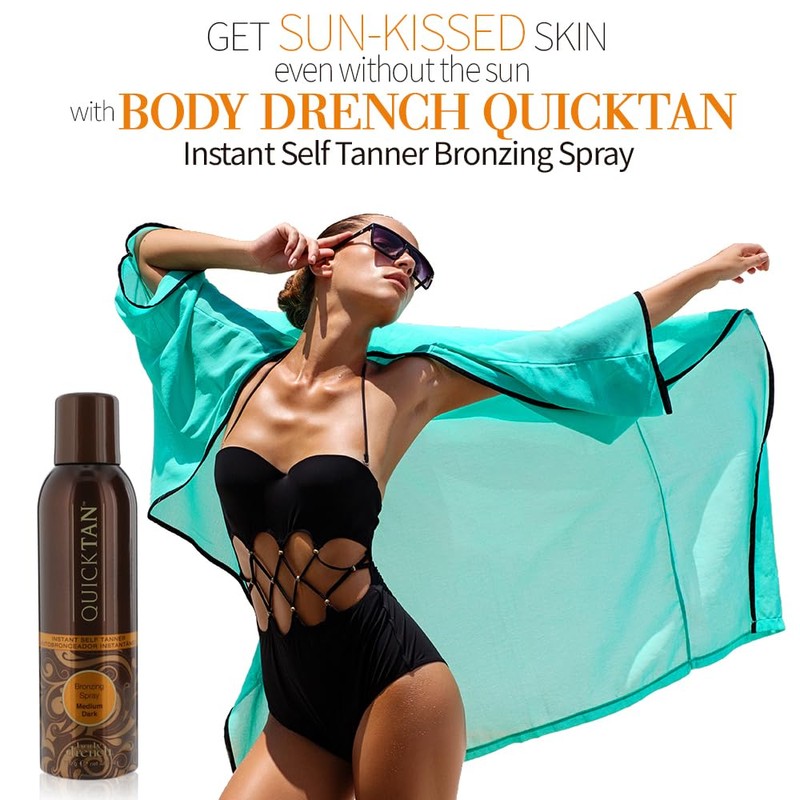 Body Drench QuickTan Instant Bronze Self Tanning Spray – Fast-Drying