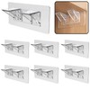 12-Pack Heavy-Duty Adhesive Shelf Brackets, Large Size Double Row Brackets,