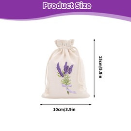 Ziyonix 16 Pcs Sachet Empty Bags Lavender Sachet Bags Small Cloth Bags with Drawstring Empty Dried Flowers Bag Embroidered Lavender Bags Lavender Linen Bags to Fill Lavender, Spice and Herbs